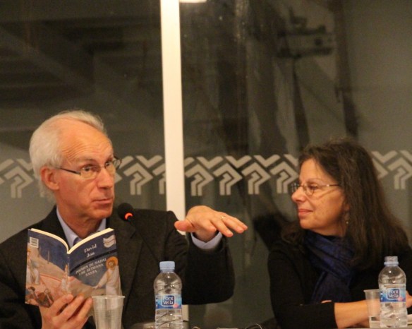 David Jou i Teresa Costa-Gramunt en la presentació del llibre. Fot. Frèia Berg (2015)