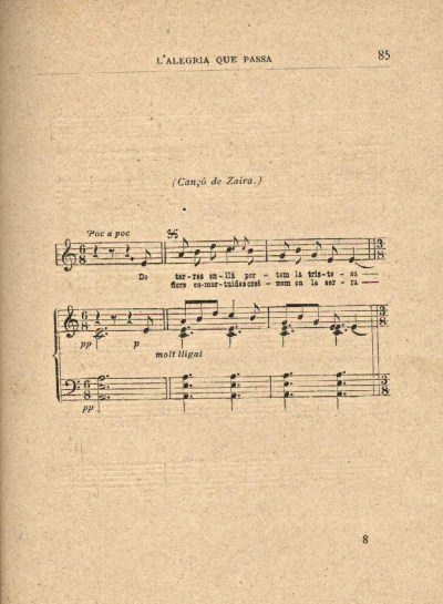 Enric Morera. Cançó de Zaira. LAP 1898