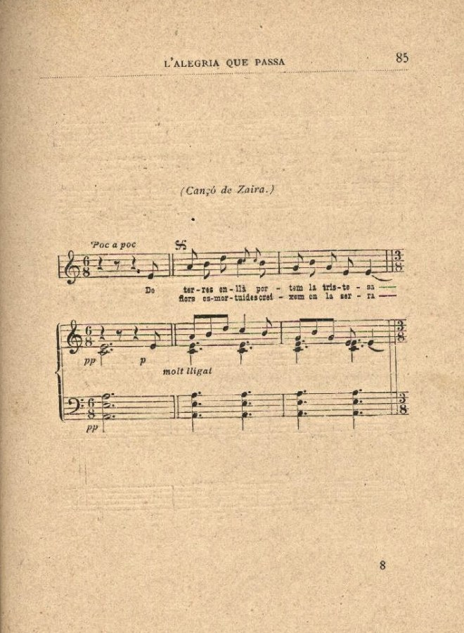 Enric Morera. Cançó de Zaira. LAP 1898