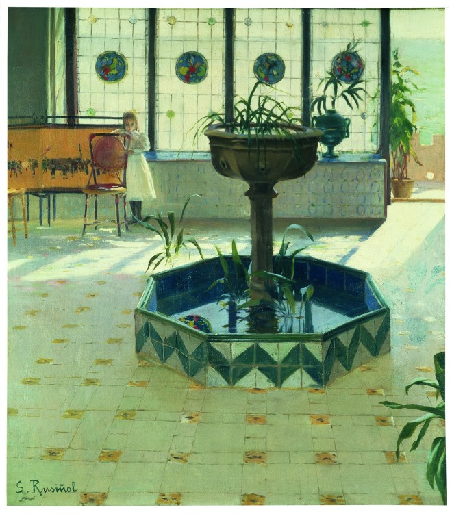 Maria Rusiñol a Cau Ferrat (1894). Col. part. 