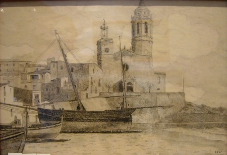 Sempre hem viscut abocats a la mar. Emerencià Roig, Platja de Sitges. Col·lecció de Marineria Emerencià Roig i Raventós, Consorci del Patrimoni de Sitges. 