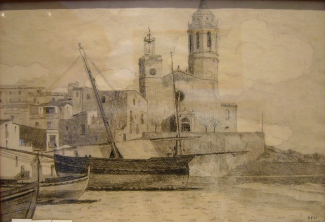 Sempre hem viscut abocats a la mar. Emerencià Roig, Platja de Sitges. Col·lecció de Marineria Emerencià Roig i Raventós, Consorci del Patrimoni de Sitges. 