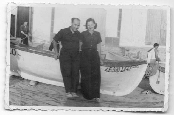 Kurt Sontheimer i Rosl, juny 1934, a Sant Pol de Mar